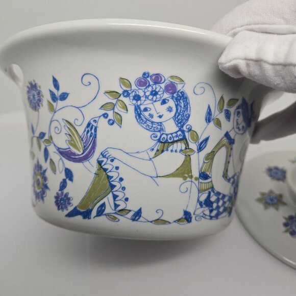 Vintage Lotte Coupe by Figgjo 1 Qt Casserole Bowl w/ Lid, Norway, 1972 - Picture 14 of 15